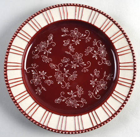 Floral Lace Cranberry Dinner Plate