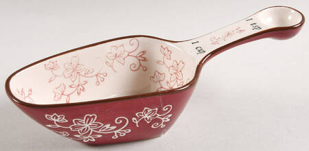 Floral Lace Cranberry 1 Cup Measuring Scoop