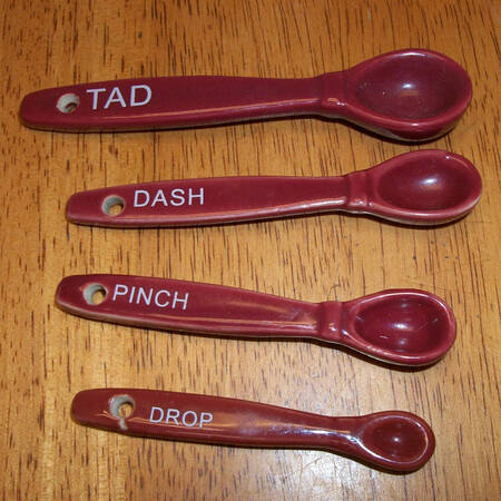 Floral Lace Cranberry (4 Pc) Small Measuring Spoon Set by Temp-Tations