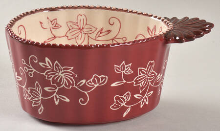 Floral Lace Cranberry Individual Baker by Temp-Tations