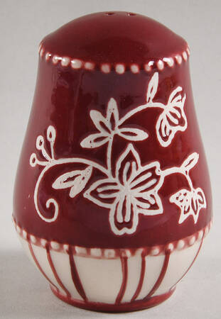 Floral Lace Cranberry Salt Shaker