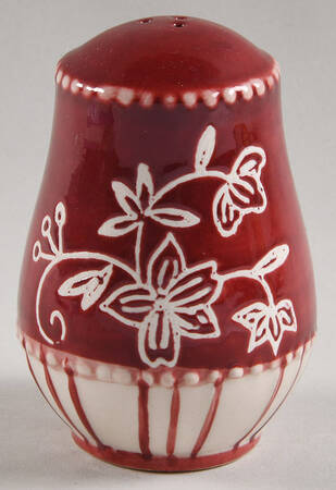 Floral Lace Cranberry Pepper Shaker