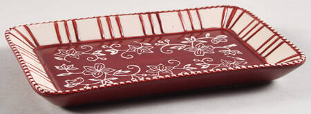 Floral Lace Cranberry 1/4 Lb Butter No Lid