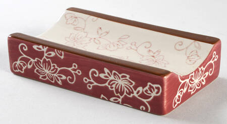Floral Lace Cranberry Stand for Rolling Pin