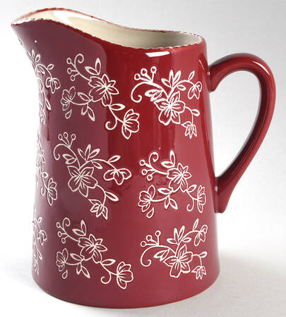 Floral Lace Cranberry 48 Oz Pitcher for Centertaining Set