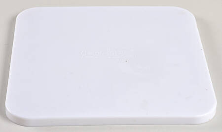 Floral Lace Cranberry Tabless Plastic Storage Cover for 8' Square Baker