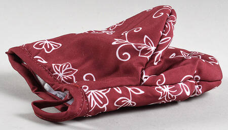 Floral Lace Cranberry Mini Cloth Oven Mitt