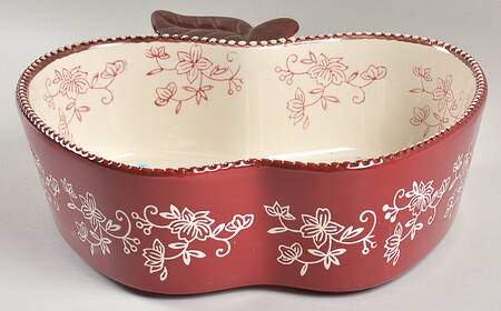 Floral Lace Cranberry Baker-Apple Shaped