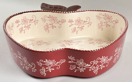 Floral Lace Cranberry Baker-Apple Shaped