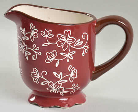 Floral Lace Cranberry Creamer by Temp-Tations