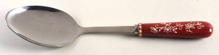 Floral Lace Cranberry Tablespoon (Serving Spoon) by Temp-Tations