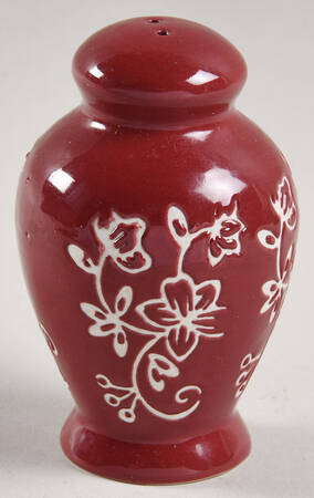 Floral Lace Cranberry Salt Shaker