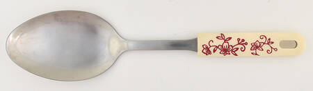 Floral Lace Cranberry Tablespoon (Serving Spoon) by Temp-Tations