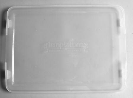 Floral Lace Cranberry Plastic Lid for 15" Rectangular Baker
