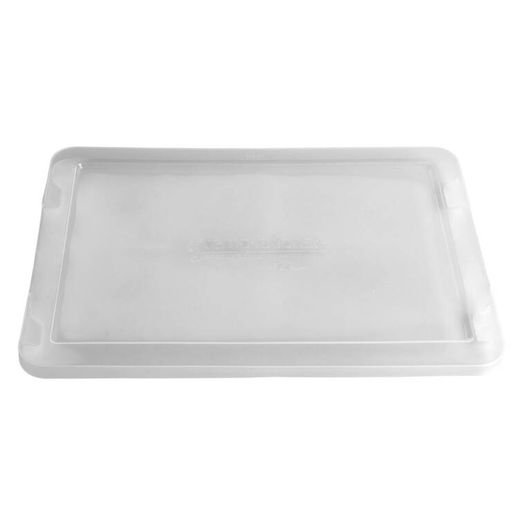 Floral Lace Cranberry Plastic Lid for 13" Rectangular Baker