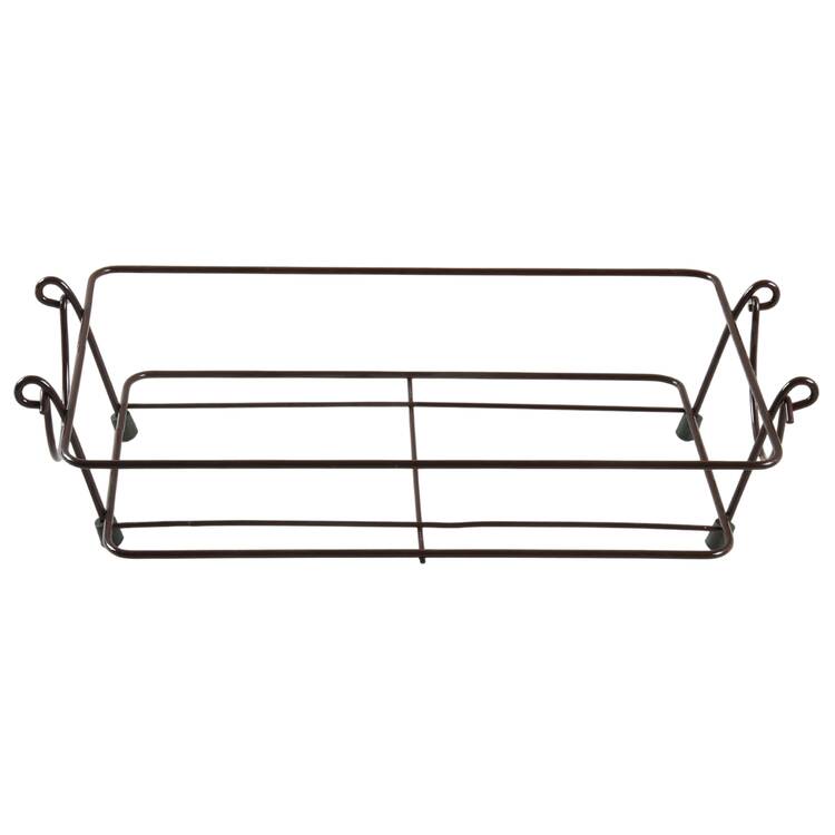 Floral Lace Cranberry Metal Stand for 13" Rectangular Baker