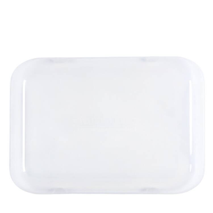 Floral Lace Cranberry Tabless Plastic Storage Cover for 15" Rect Baker by Temp-Tations