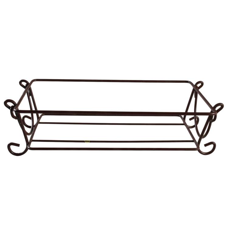 Floral Lace Cranberry Metal Stand for Loaf Pan