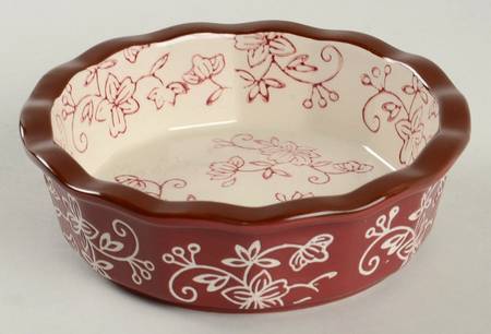 Floral Lace Cranberry Mini Pie Plate