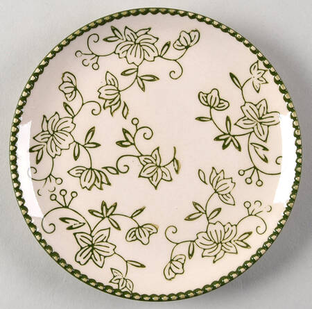 Floral Lace Green Coupe Bread & Butter Plate by Temp-Tations