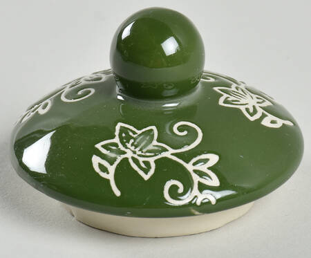 Floral Lace Green Lid for Sugar Bowl