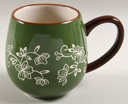 Floral Lace Green Mug by Temp-Tations