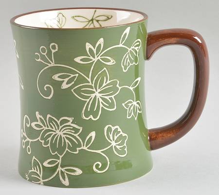 Floral Lace Green Mug