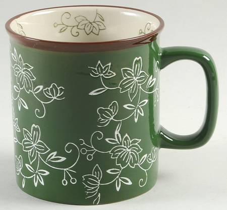 Floral Lace Green Mug