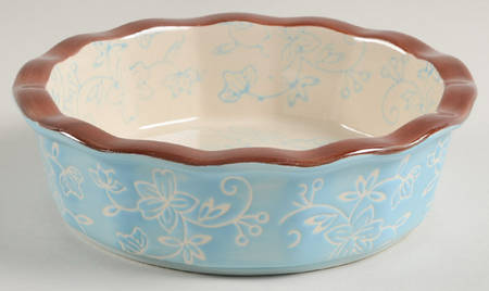 Floral Lace Light Blue Mini Pie Plate by Temp-Tations