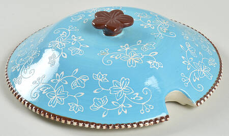 Floral Lace Light Blue Lid for Tureen