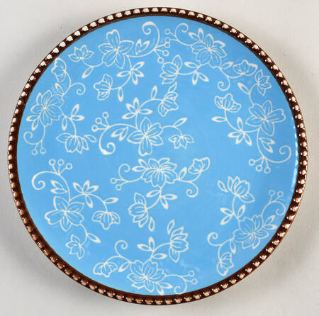 Floral Lace Light Blue Salad Plate by Temp-Tations