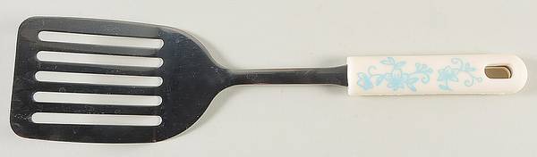 Floral Lace Light Blue Metal Spatula