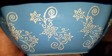 Floral Lace Winter Square Soup/Cereal Bowl