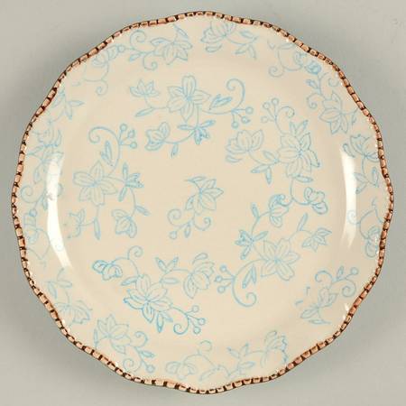 Floral Lace Light Blue Salad Plate by Temp-Tations