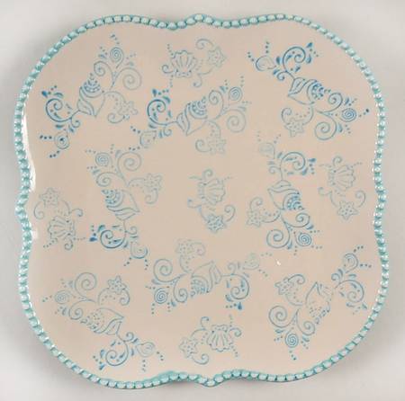 Floral Lace Summer Square Salad Plate