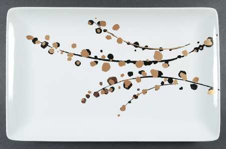 Wheat Sprig 15" Rectangular Serving Platter by Tahari Home