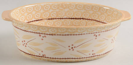 Old World Cream 10" Oval Baker