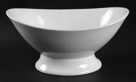TPA3 (Porcelain Ceramic) 8" Footed Oval Bowl