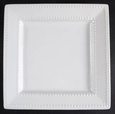 Beaded Square White by Ten Strawberry Street