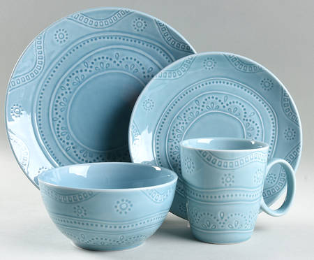 Kennet Azure 4 Piece Place Setting by Threshold