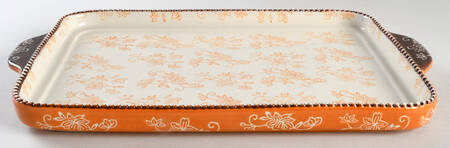 Floral Lace Spice 15" Rectangular Tray by Temp-Tations