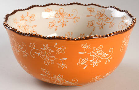 Floral Lace Spice 8" Scalloped Bowl