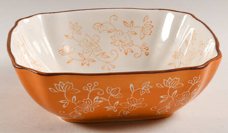 Floral Lace Spice Square Soup/Cereal Bowl