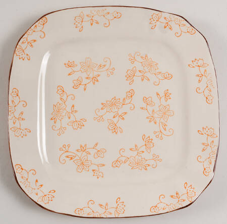 Floral Lace Spice Square Dinner Plate by Temp-Tations