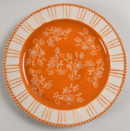 Floral Lace Spice Dinner Plate by Temp-Tations