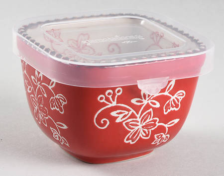 Floral Lace Red Ramekin