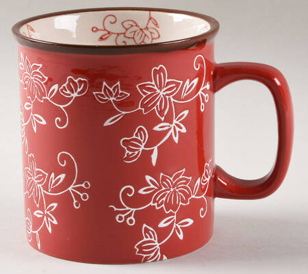 Floral Lace Red Mug