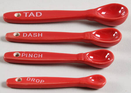 Floral Lace Red (4 Pc) Small Measuring Spoon Set