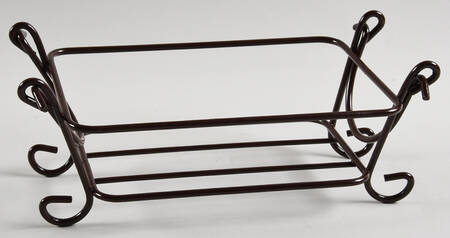 Floral Lace Red Metal Stand for Mini Loaf Pan