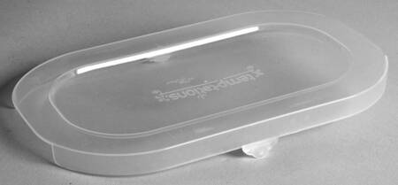 Floral Lace Red Plastic Lid for 8" Individual Oval Baker